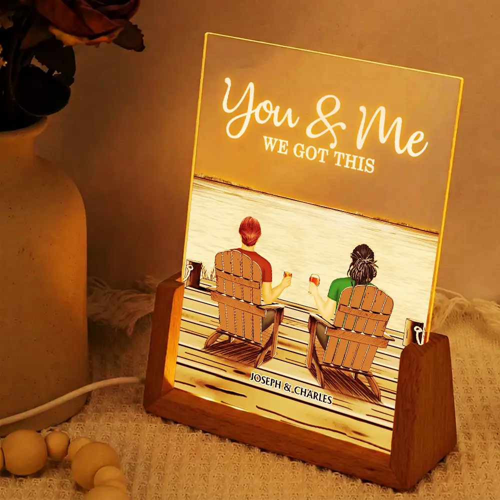 Together You And Me We Got This - Personalized Back Couple Night Light