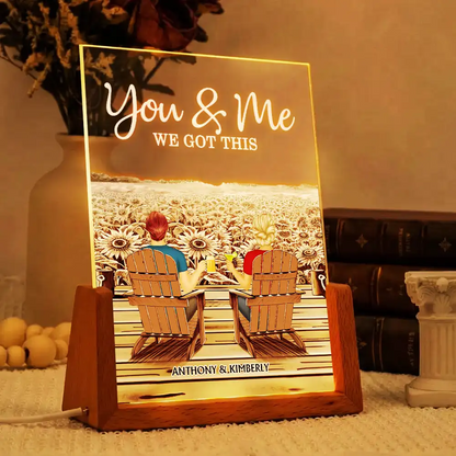 Together You And Me We Got This - Personalized Back Couple Night Light