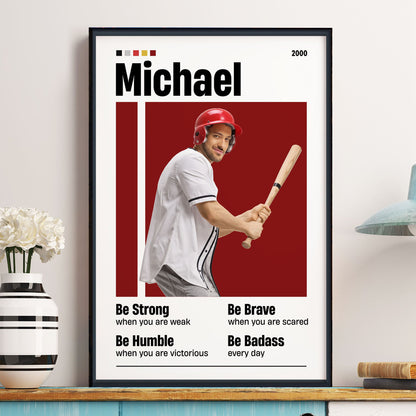 Be Strong When You Are Weak - Personalized Sports Photo Poster / Canvas