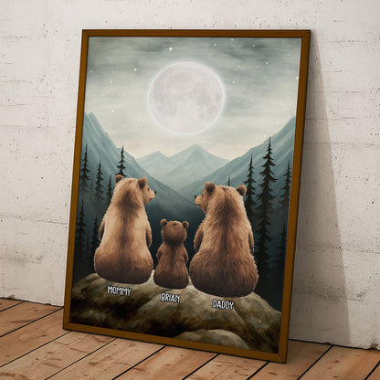 The Bear Family: Our Den of Love - Personalized Family Poster/Canvas