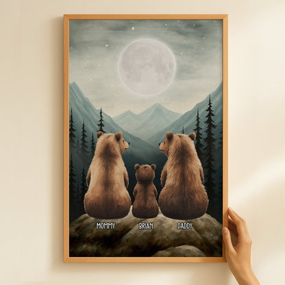The Bear Family: Our Den of Love - Personalized Family Poster/Canvas