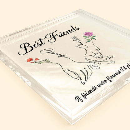 Best Friends Birth Month Flower - Personalized Acrylic Plaque
