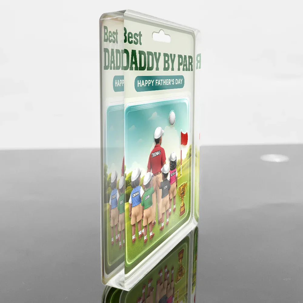 Plaque material and size view - Custom Golf Acrylic Plaque For Dad