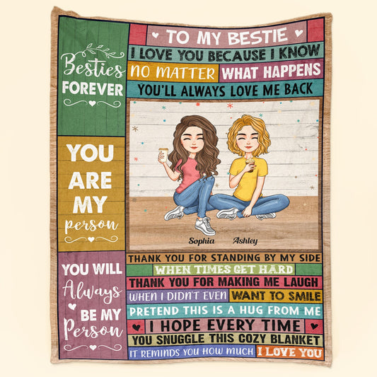 Besties Forever You Are My Person - Personalized Custom Friend Blanket