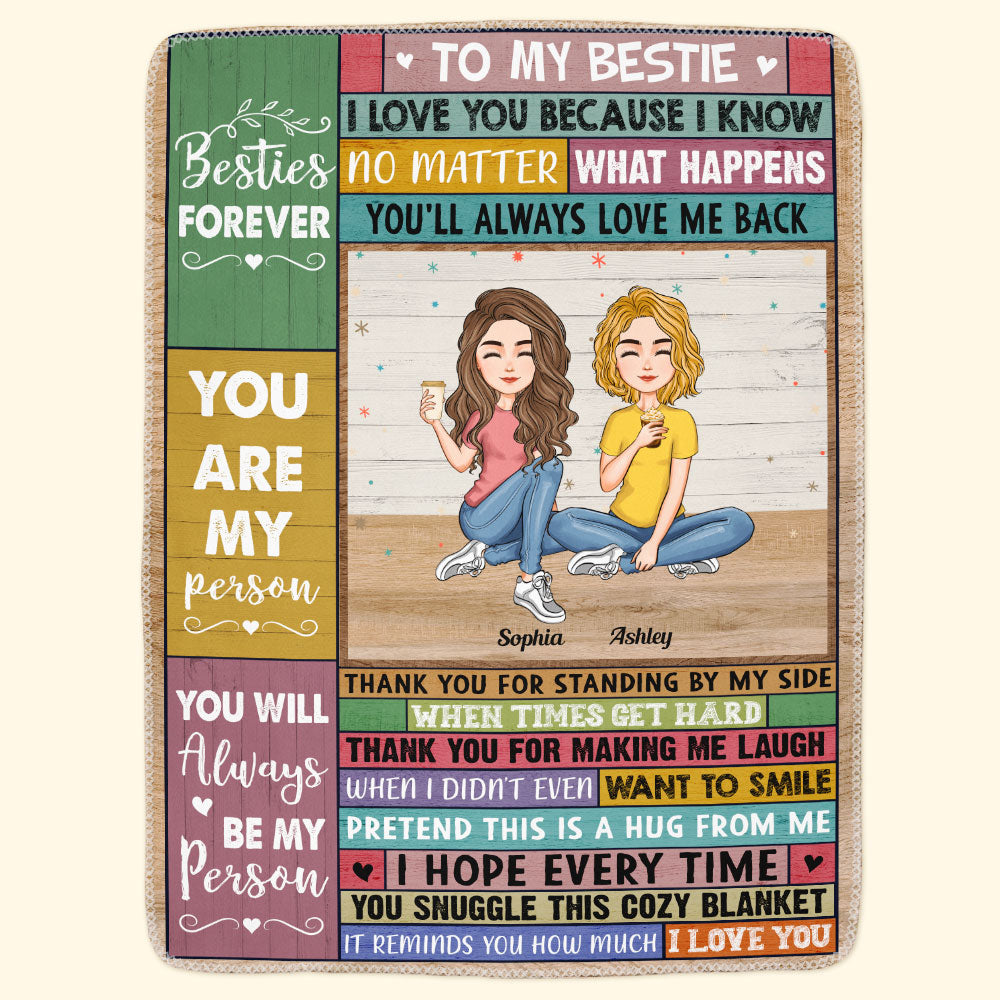 Besties Forever You Are My Person - Personalized Custom Friend Blanket