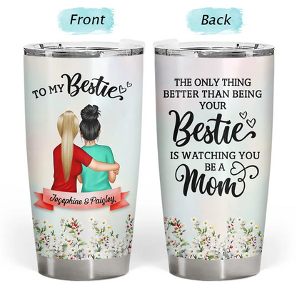 Gift For Yourself,Gift For Women,Gift For Mother,Gift For Daughter,Mom - Daughters (Adult),Gift For Sisters,Gift For Bestie,Cousin,New Mom,Love - Birth Flower Watching You Be A Mom - Personalized Tumbler