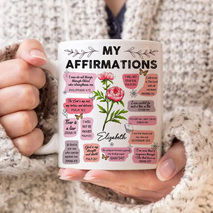 Personalized Birthday Flower Mug - My Affirmations