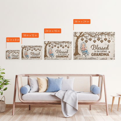 Personalized 'Blessed to be Called Nana' Canvas Wall Art for Grandma