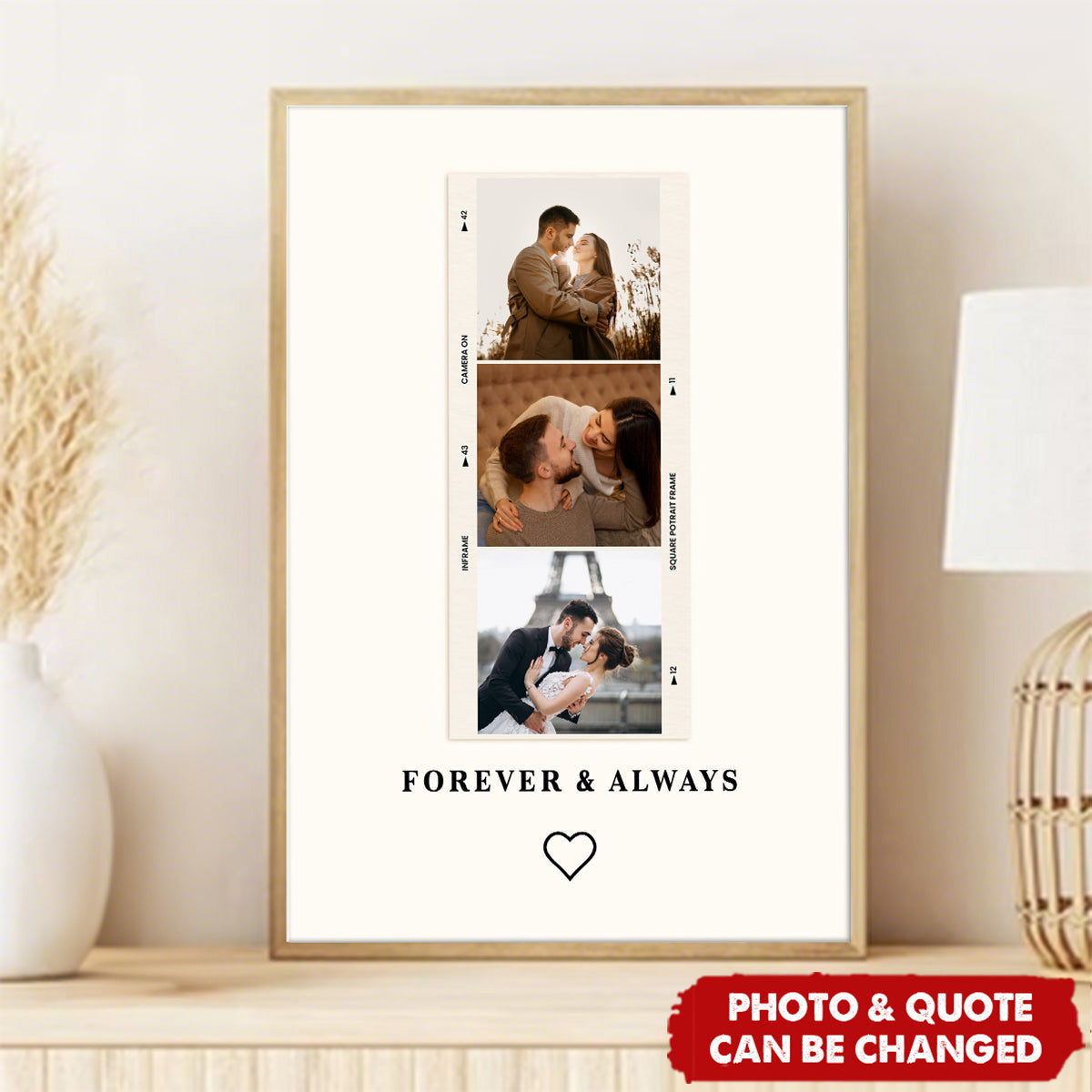 Personalized Us Always Couple Photo Poster / Canvas - Anniversary Valentine's Day Gift