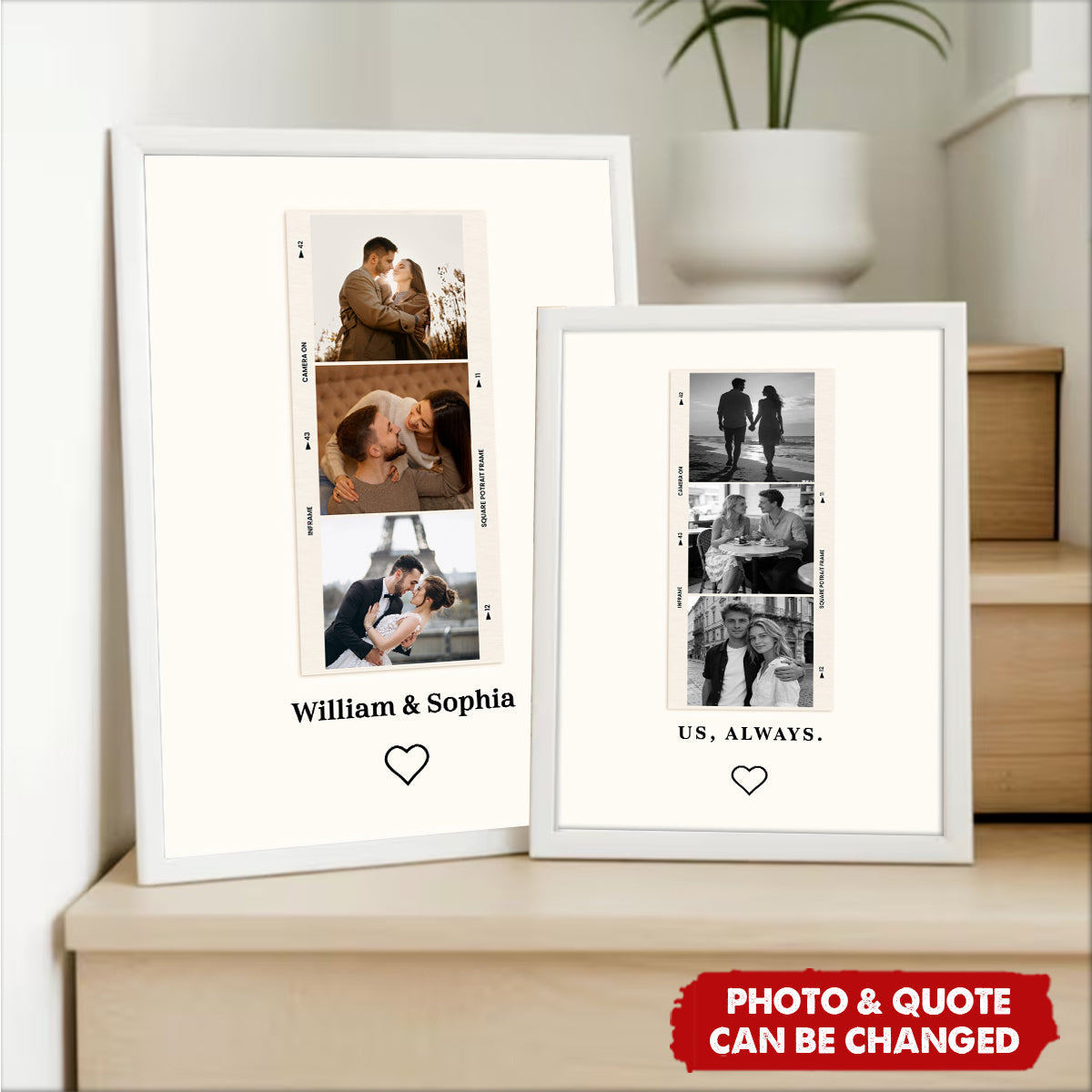Personalized Us Always Couple Photo Poster / Canvas - Anniversary Valentine's Day Gift