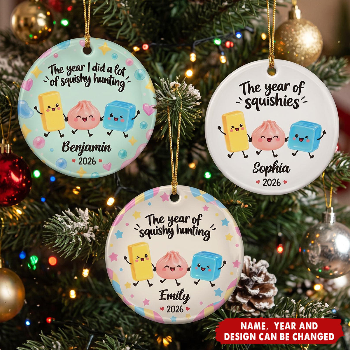 In My Squishy Era Personalized Ceramic Ornament - Custom Christmas Holiday Keepsake Gift