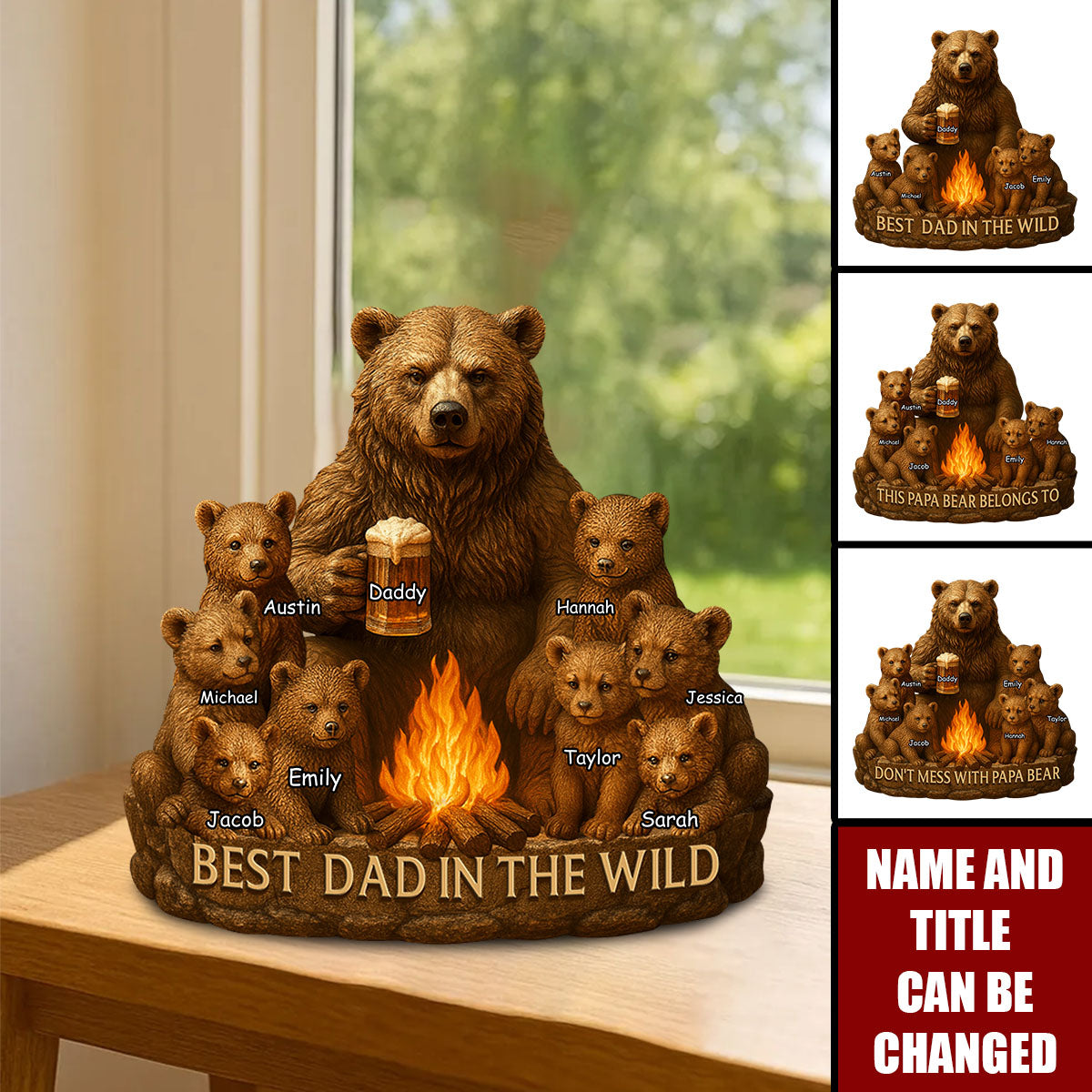 Best Dad In The Wild - Personalized Shaped Acrylic Plaque