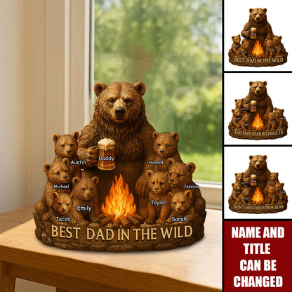 Best Dad In The Wild - Personalized Shaped Acrylic Plaque