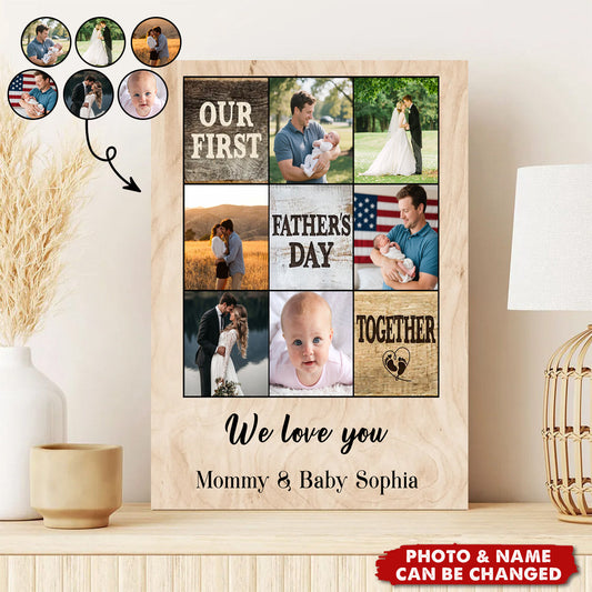 Our First Father’s Day Gift - Personalized Photo Canvas / Poster For Dad