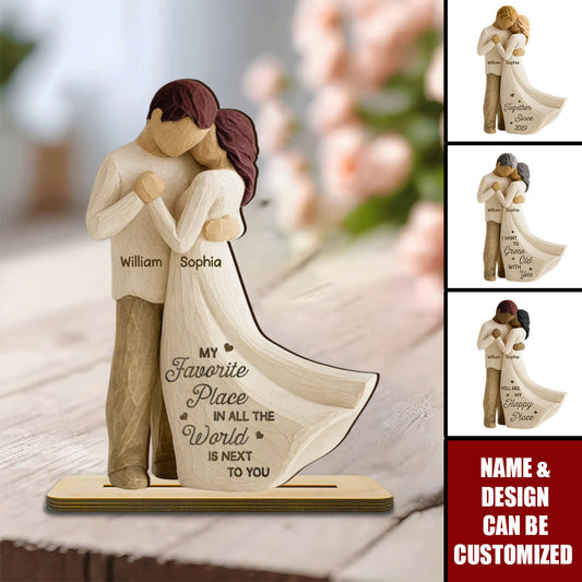You & Me We Got This - Personalized Couple 2-Layered Wooden Plaque