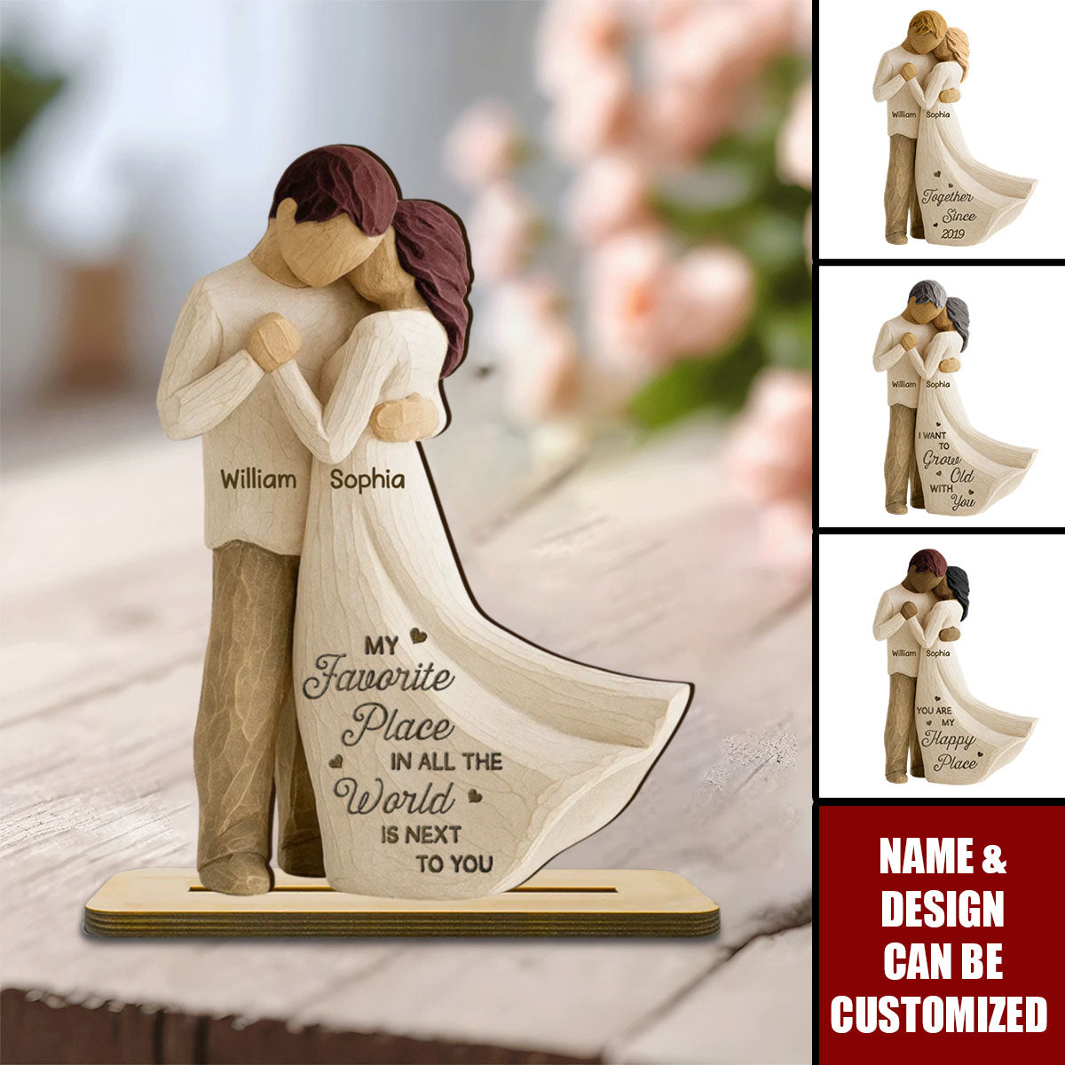 You & Me We Got This - Personalized Couple 2-Layered Wooden Plaque