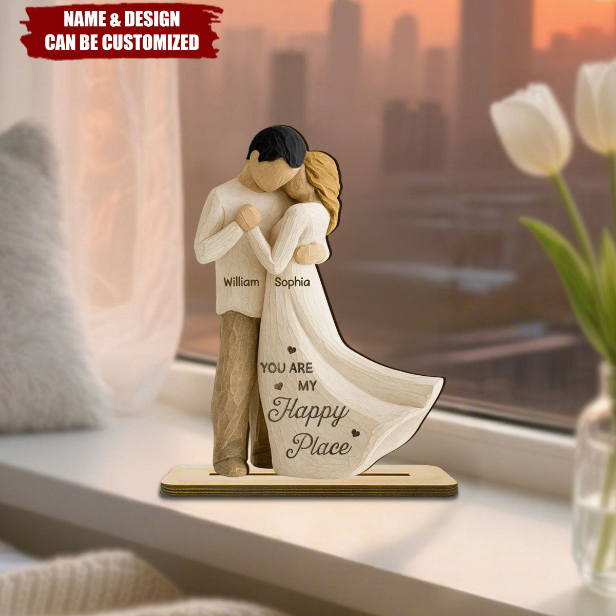 You & Me We Got This - Personalized Couple 2-Layered Wooden Plaque