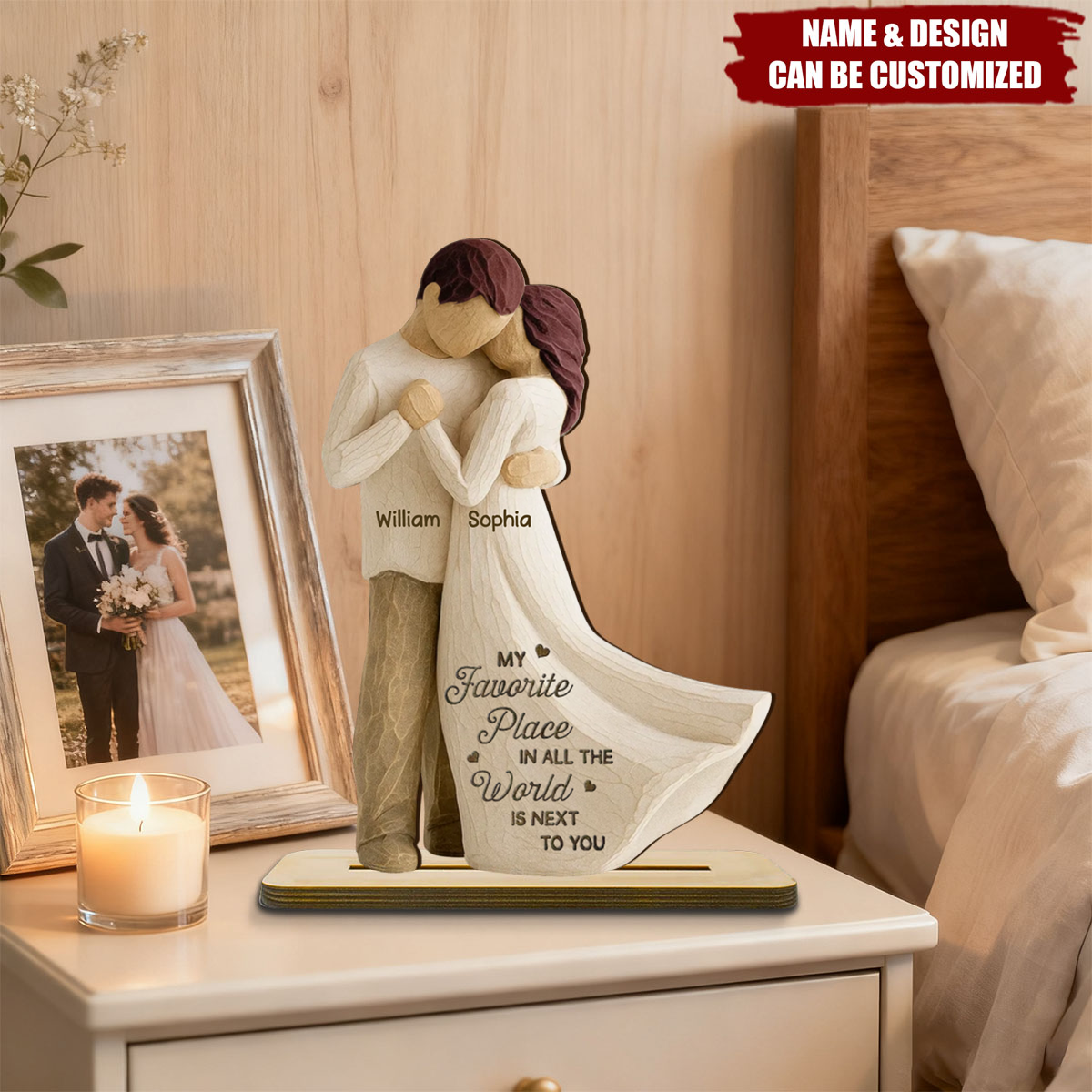 You & Me We Got This - Personalized Couple 2-Layered Wooden Plaque