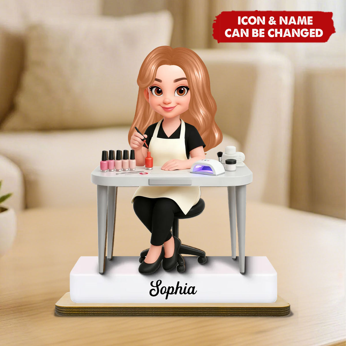 Nail Technician - Personalized 2-Layered Wooden Plaque