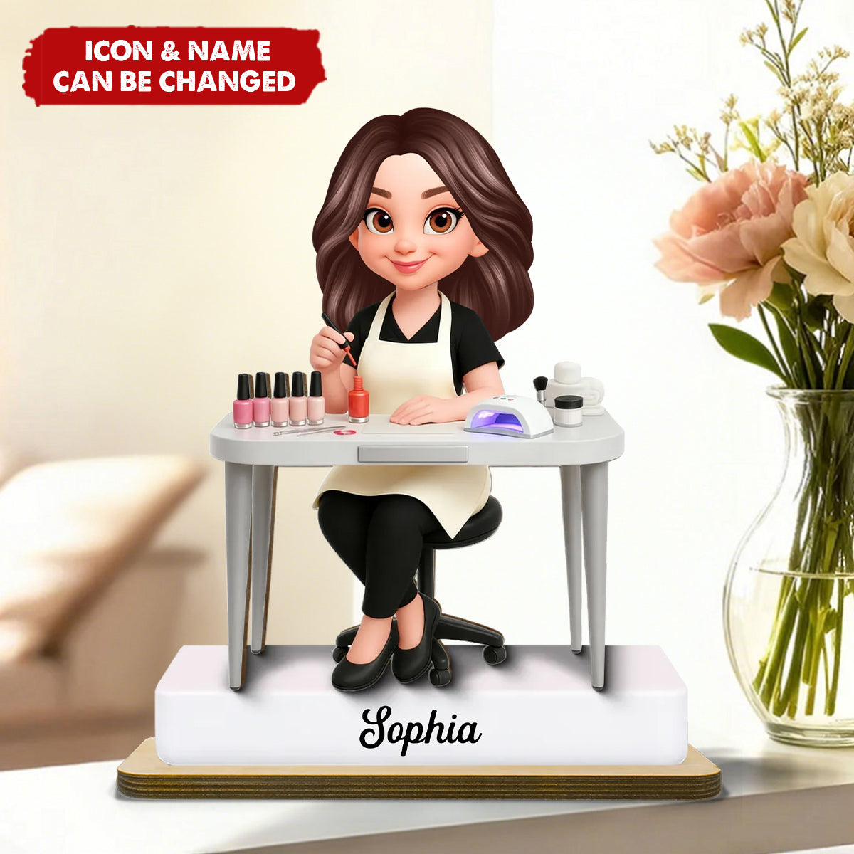 Nail Technician - Personalized 2-Layered Wooden Plaque