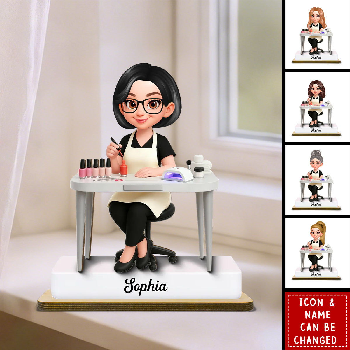 Nail Technician - Personalized 2-Layered Wooden Plaque