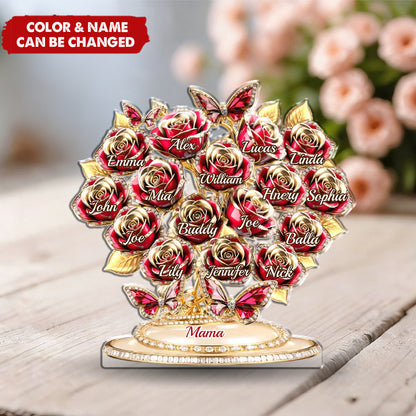 “Love Rooted In Motherhood” Personalized Acrylic Plaque - Mother’s Day Gift for Mom & Grandma