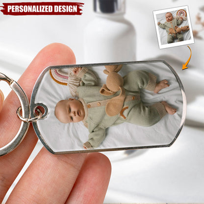 Personalized “The Moment You Became My Dad” Keychain - Gift for Husband or New Dad