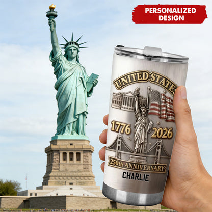 USA 250th Anniversary - Personalized Tumbler | Patriotic Gift