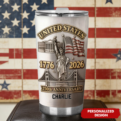 USA 250th Anniversary - Personalized Tumbler | Patriotic Gift