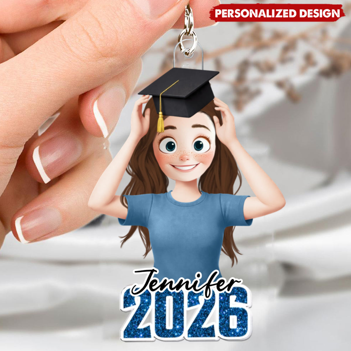 Personalized Keychain | Custom Name Graduation Gift