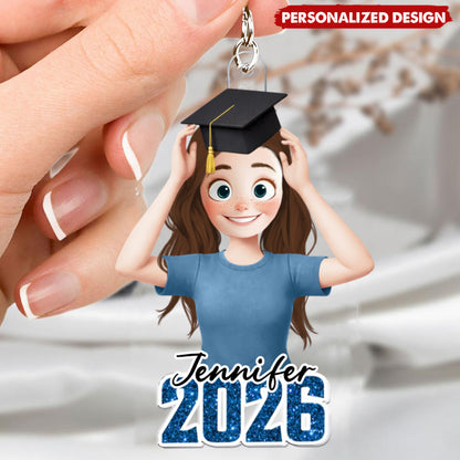 Personalized Keychain | Custom Name Graduation Gift
