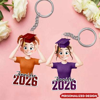Personalized Keychain | Custom Name Graduation Gift