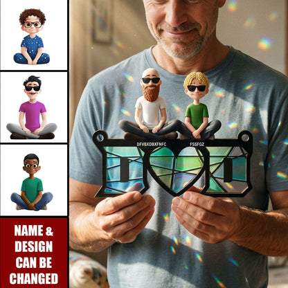 Personalized Dad Suncatcher personalization view for Dad