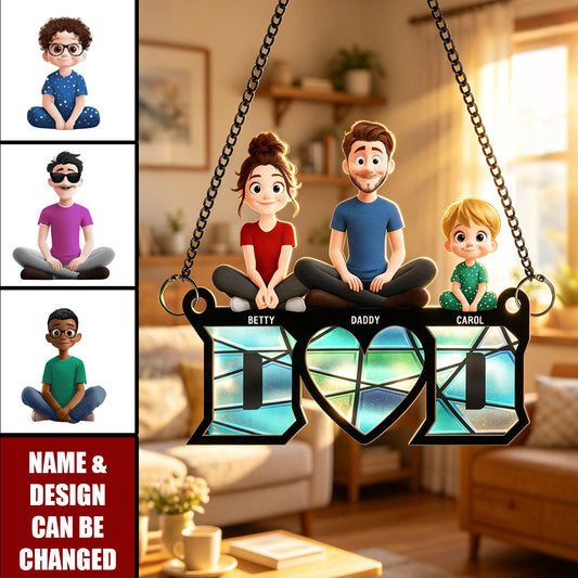 Personalized Dad Suncatcher for Dad with personalized design details for meaningful gifting