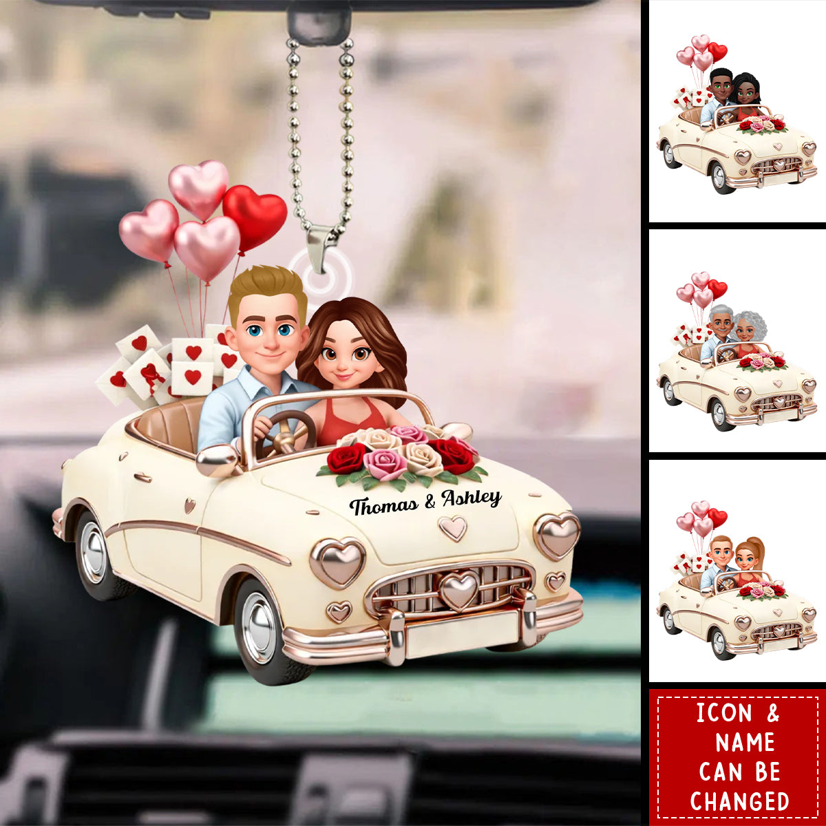 Our Journey Still Goes On - Personalized Couple Acrylic Car Ornament