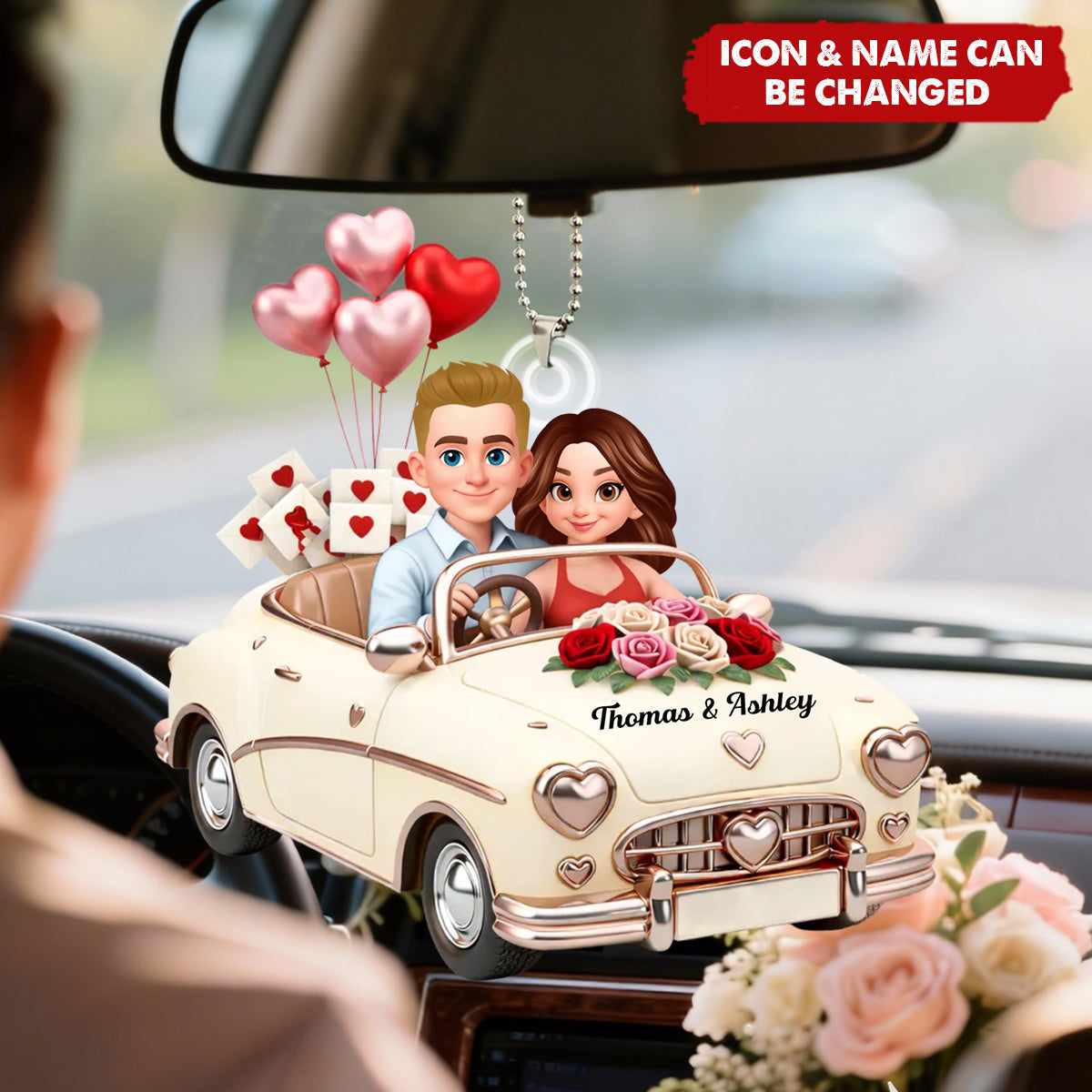 Our Journey Still Goes On - Personalized Couple Acrylic Car Ornament
