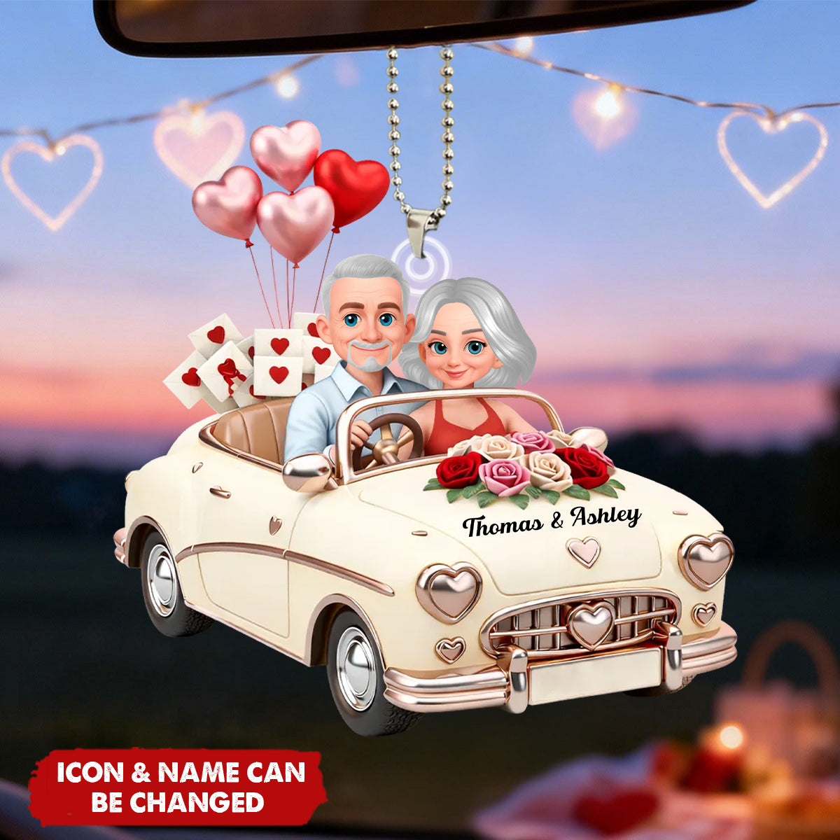 Our Journey Still Goes On - Personalized Couple Acrylic Car Ornament