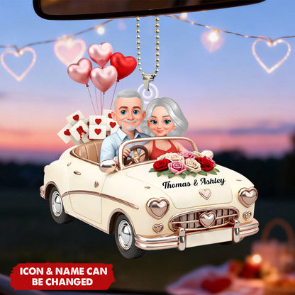 Our Journey Still Goes On - Personalized Couple Acrylic Car Ornament