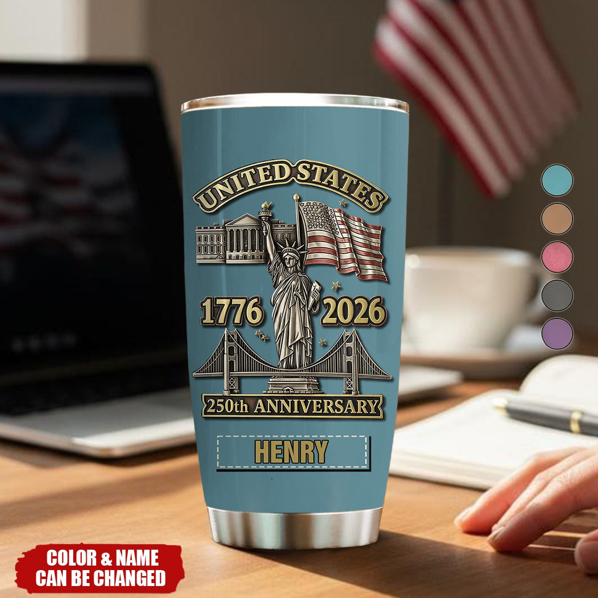 250th Anniversary - Personalized Tumbler | Gift For Him & Her