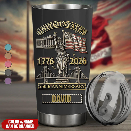250th Anniversary - Personalized Tumbler | Gift For Him & Her