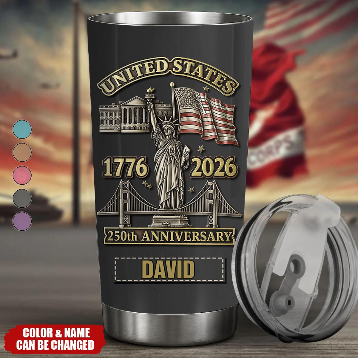 250th Anniversary - Personalized Tumbler | Gift For Him & Her