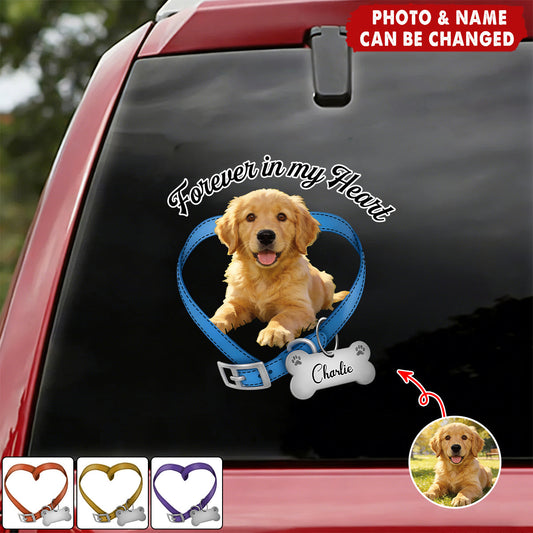 Forever In My Heart - Custom Photo Memorial Car Window Sticker