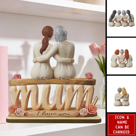 Mum - A Tribute to Motherly Love - Personalized Plaque - Mother's Day Birthday Gifts For Mom, Grandma