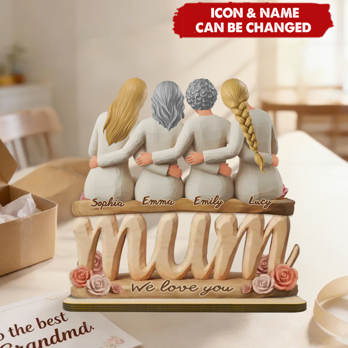 Mum - A Tribute to Motherly Love - Personalized Plaque - Mother's Day Birthday Gifts For Mom, Grandma