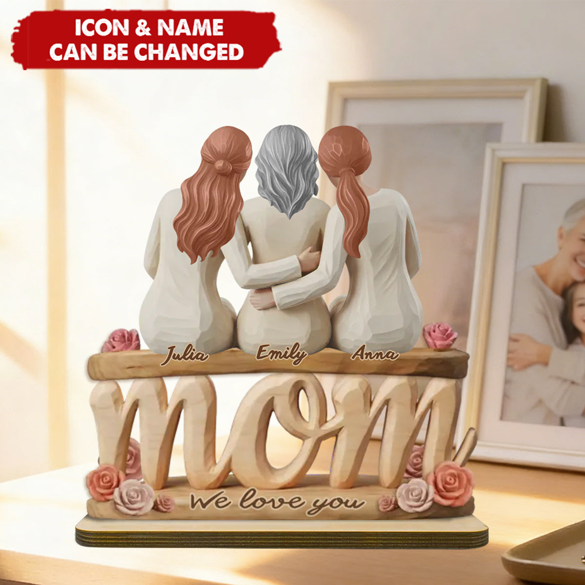 Mum - A Tribute to Motherly Love - Personalized Plaque - Mother's Day Birthday Gifts For Mom, Grandma