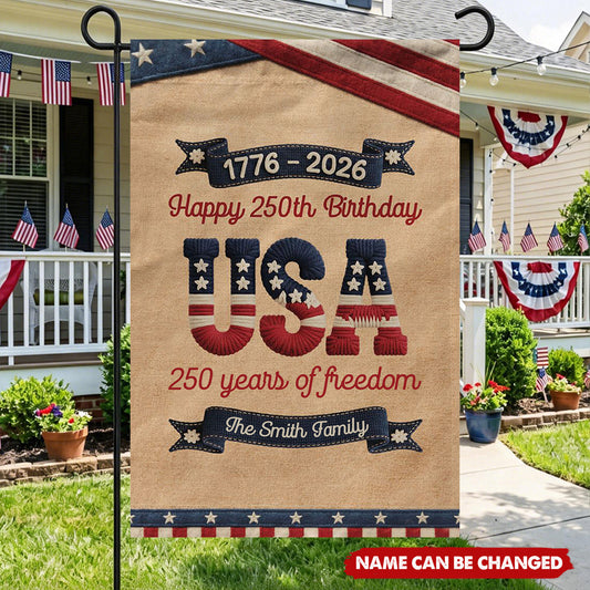 Personalized Flag: Happy 250th Birthday USA