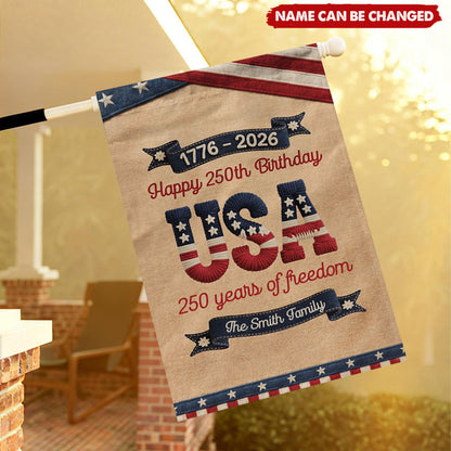 Personalized Flag: Happy 250th Birthday USA