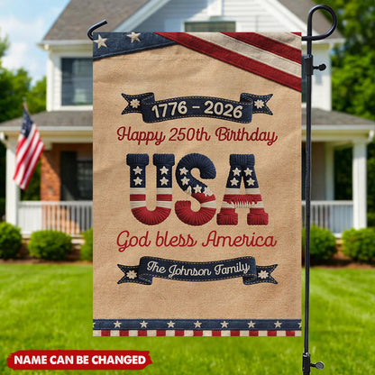 Personalized Flag: Happy 250th Birthday USA