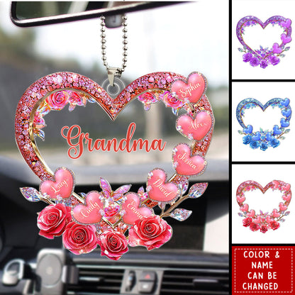 Grandma's Mom's Sweethearts - Personalized Car Hanger