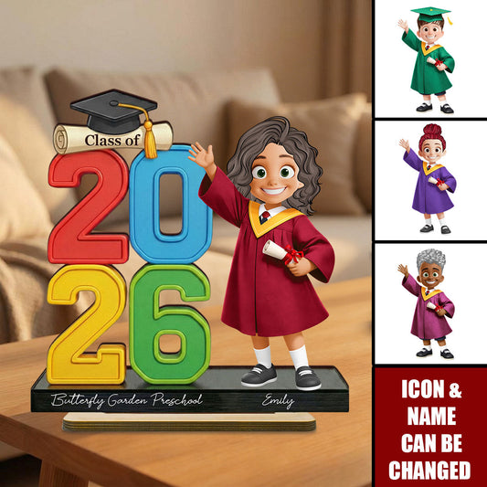 Preschool & Kindergarten Graduation Gift - Personalized Wooden Plaque